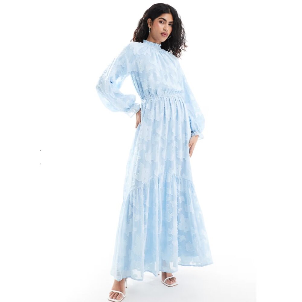 ASOS Blue Floral Maxi Dress